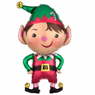 Jolly Christmas Elf Supershape Balloon 